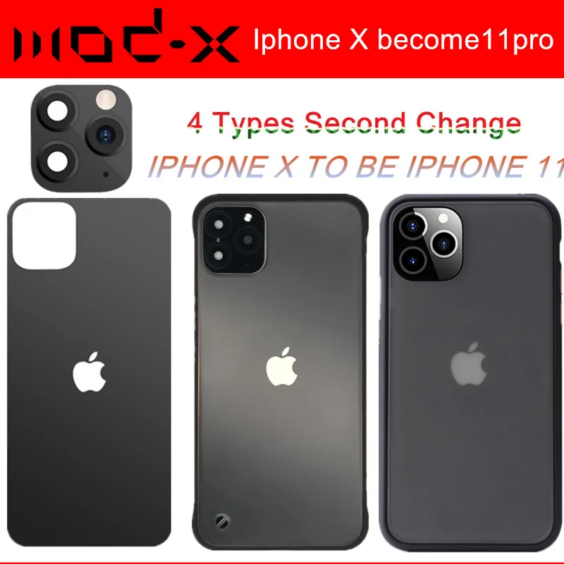 

Factory Price iPhone X XS MAX XR Seconds Change Iphone 11 PRO Apple Iphone 11 pro Max Lens Sticker Modified Lens + Film + case
