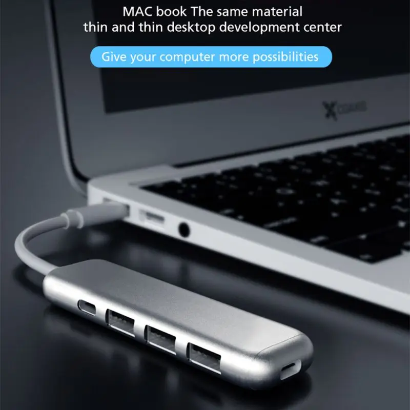 USB C концентратор Тип C до USB 3,0 разветвитель для MacBook/MacBook Pro/samsung/huawei D08B