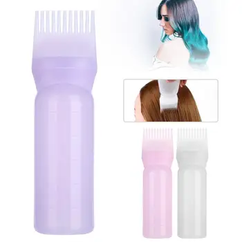

120ml Multicolor Plastic Hair Dye Refillable Bottle Applicator Comb Dispensing Salon Hair Coloring Hairdressing Styling Tool