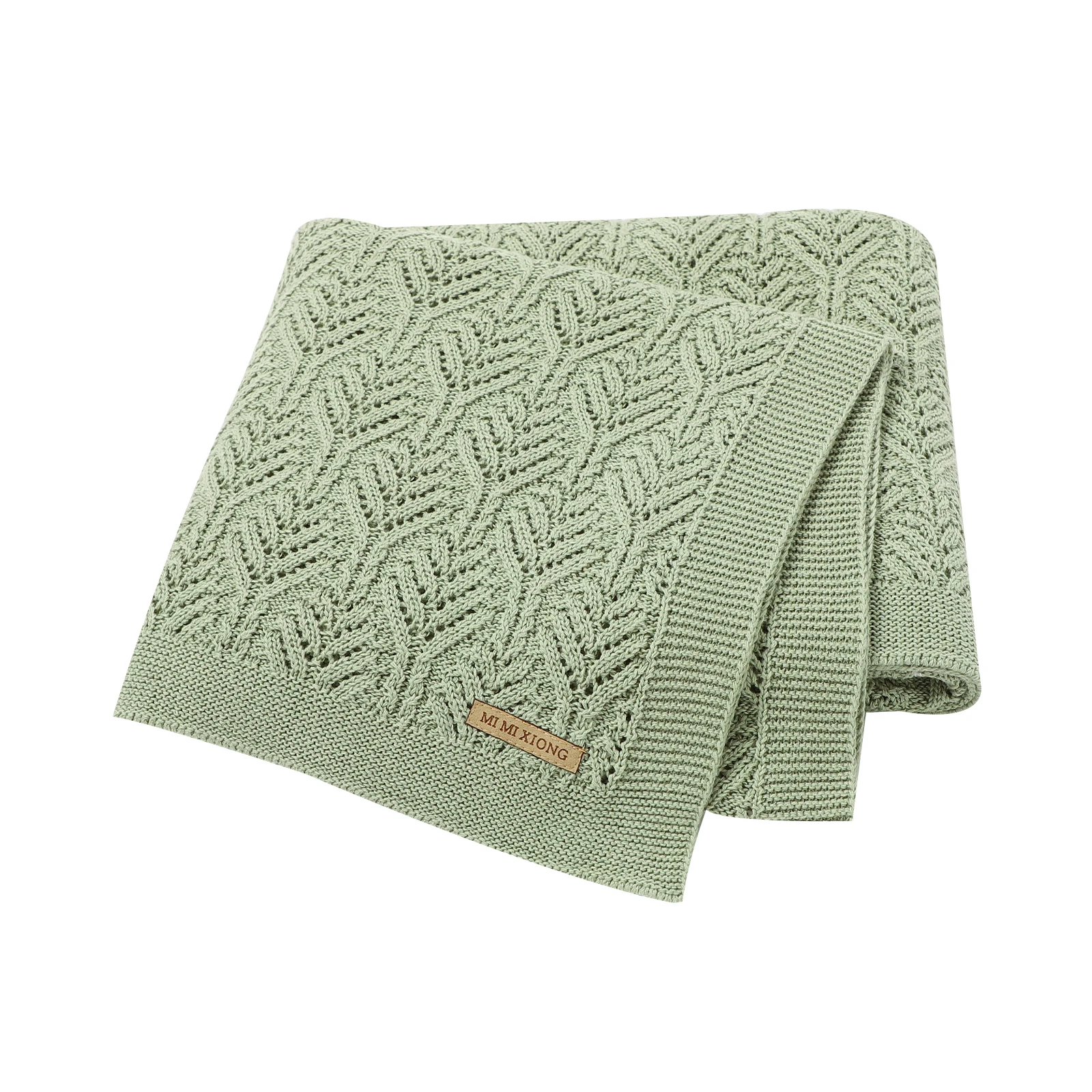 Baby Blanket 100%Cotton Knitted Newborn Girls Boys Stroller Wrap Swaddle Solid Toddler Infant Bed Sleeping Cover 100*80CM Plaid