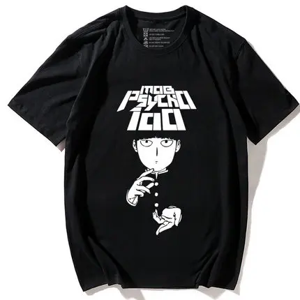 Популярная футболка японского аниме Mobu Psycho 100, футболка Mobu Saiko Hyaku, мужская и женская футболка с коротким рукавом, летние топы с рисунком из аниме, футболка унисекс
