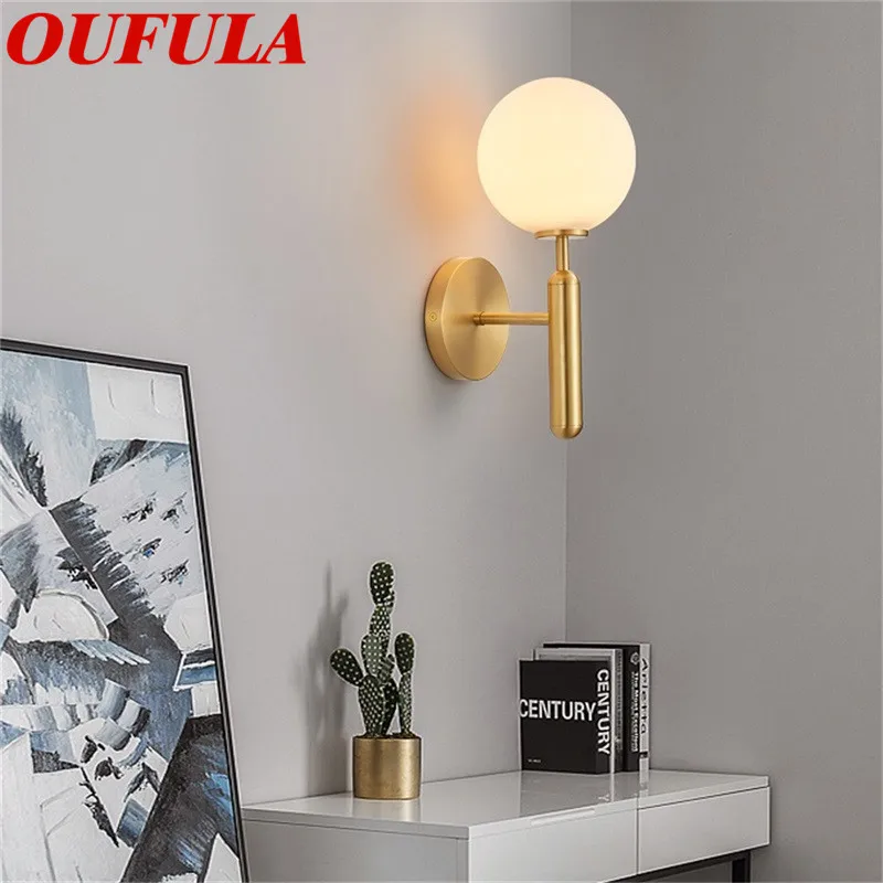 

Hongcui Brass Indoor Wall Lamps Fixture LED Copper Light Modern Creative Decorative For Living Room Corridor Bedroom