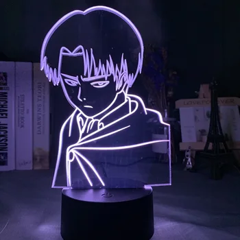 

Levi Ackerman Figure Led Night Light Attack on Titan Captain for Kids Child Bedroom Decor Nightlight Colorful Table Lamp Gift