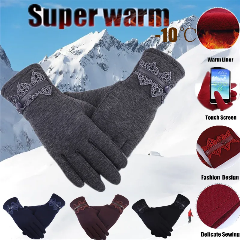 

2019 New Women Female Touch Screen Winter Gloves Autumn Warm Gloves Wrist Mittens Driving Ski Windproof Glove