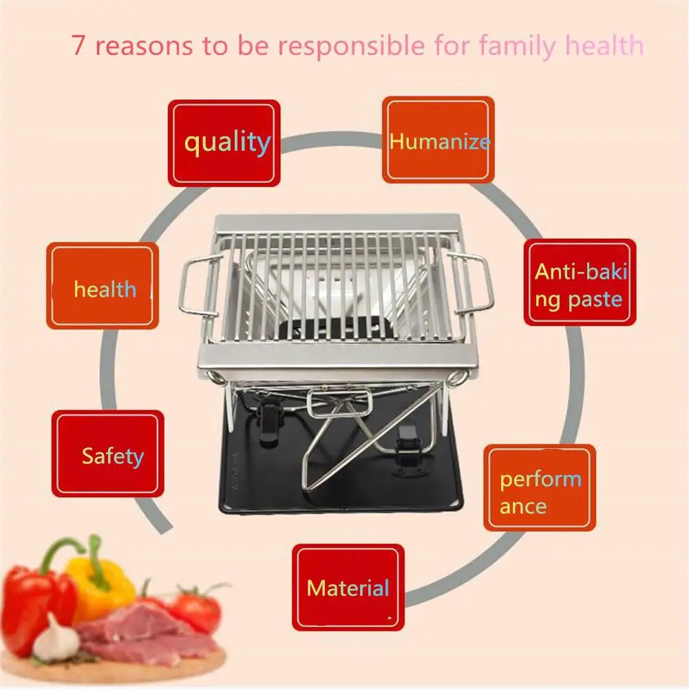 stainless steel folding bbq grill barbecue charcoal stove for