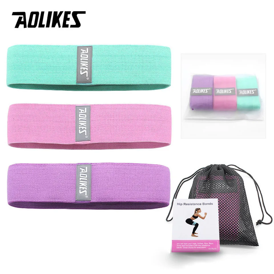 AOLIKES 3 pièces/lot Fitness caoutchouc Bads bandes de résistance extenseur bandes de caoutchouc pour Fitness élastique pour l