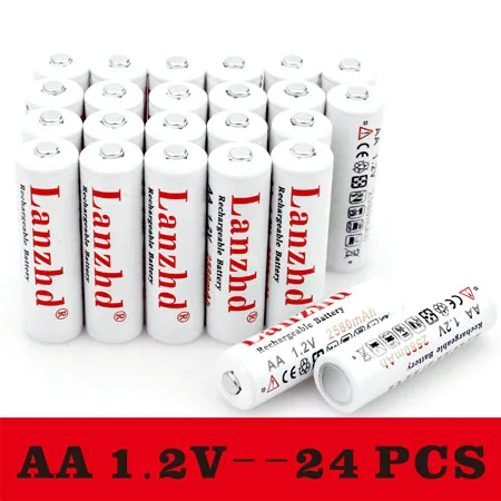 24 PCS-AA 4-40 шт) 1,2 V перезаряжаемые батареи AA 1,2 V AA 2580mAh 1,2 V Ni-MH для игрушка-фонарик предварительно нагреваемые батареи AA - Цвет: 24 PCS-AA