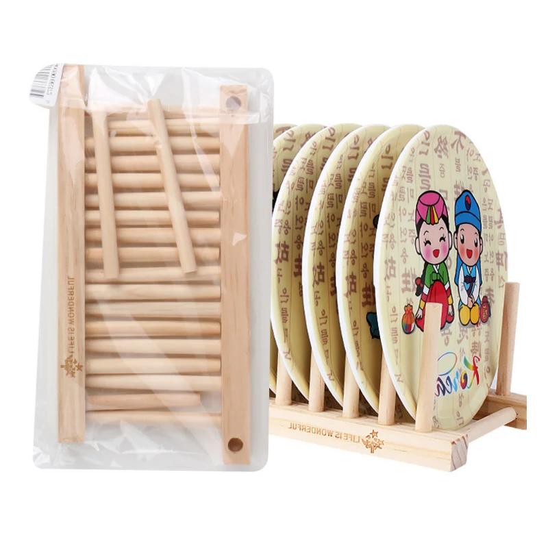 

Log Dish Plate Drain Rack Tableware Drying Storage Multifunctional Dish Storage Rack Kitchen Cabinet Organizer Accessories