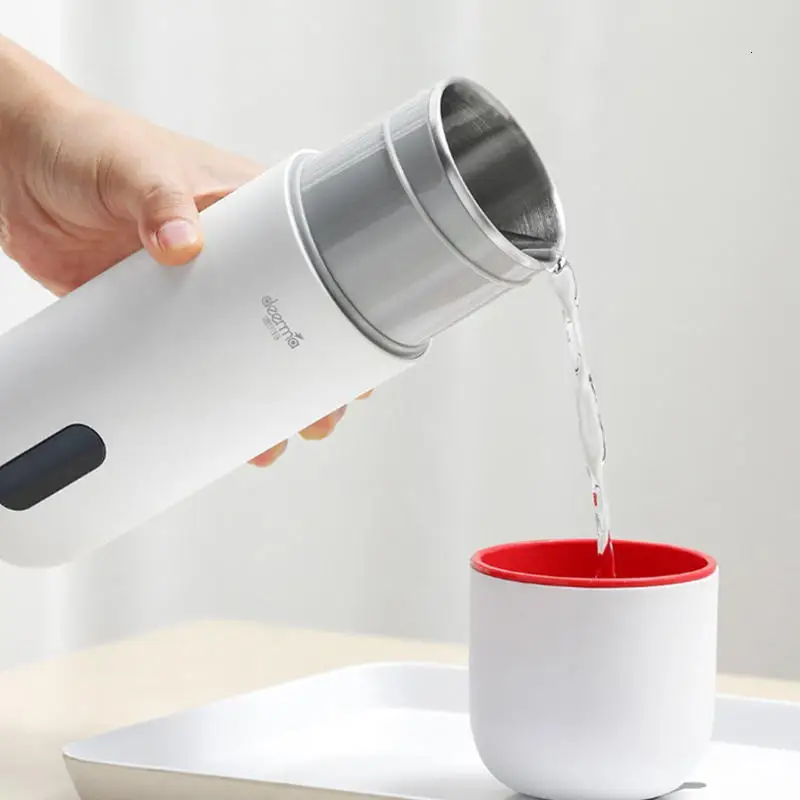 MI Mijia Deerma электрический чайник для воды 350 мл термос чашка портативная тушеная чашка температурный дисплей умный сенсорный контроль изоляционный горшок