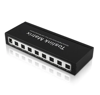 

Toslink Matrix 4x4 Switch Switcher Splitter SPDIF /TOSLINK Digital Optical Audio 4x4True Matrix Switcher Selector Remote Control