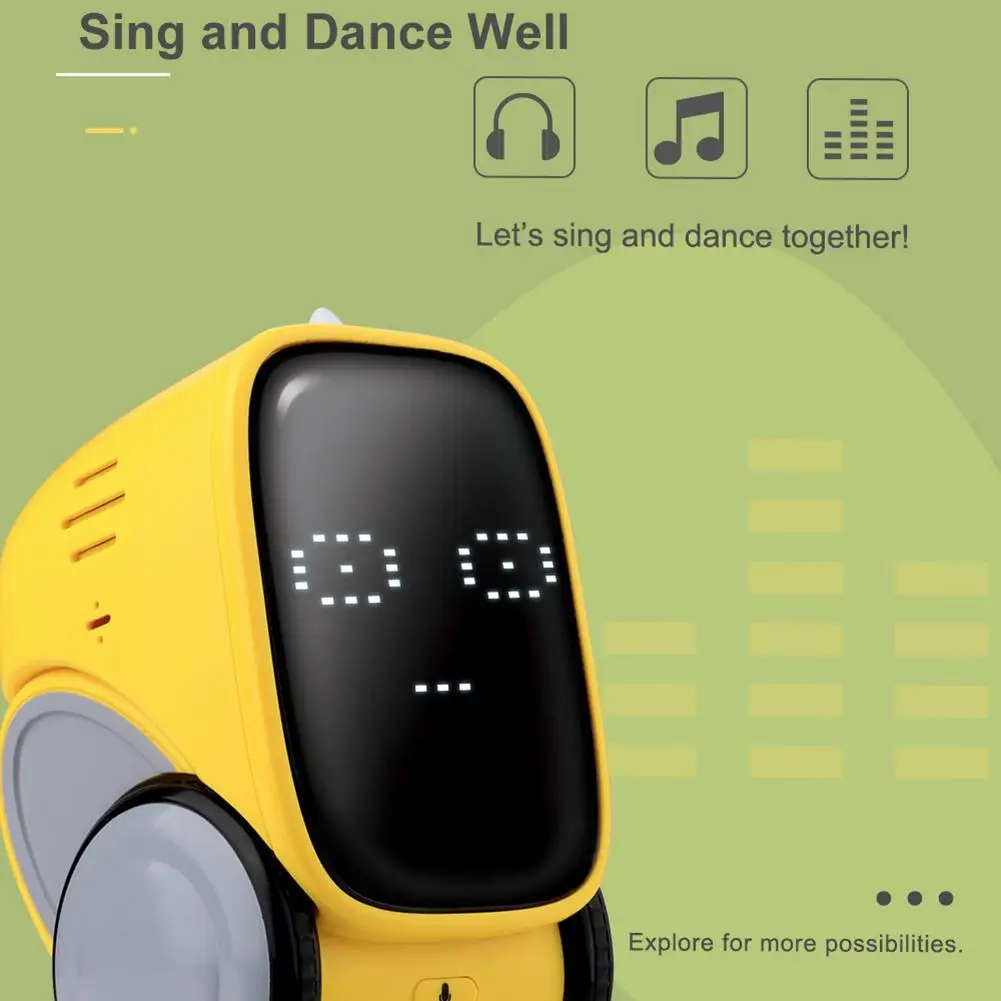 Умный робот для JJRC R16 интеллектуальное образование желтый робот игрушка с жестом Сенсорное зондирование танцы Голосовое управление запись звука