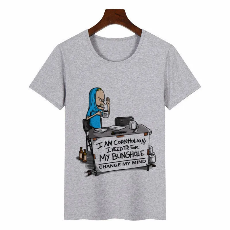 Новая Летняя женская футболка Beavis and Butthead, футболки с графическим принтом, Женская Футболка Harajuku, женские топы аниме, эстетическая одежда