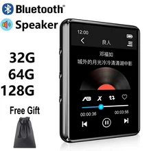 X60 nova versão bluetooth 5.0, reprodutor de mp3, tela sensível ao toque, alto-falante embutido, 32g 64g hifi, portátil walkman com rádio fm gravação