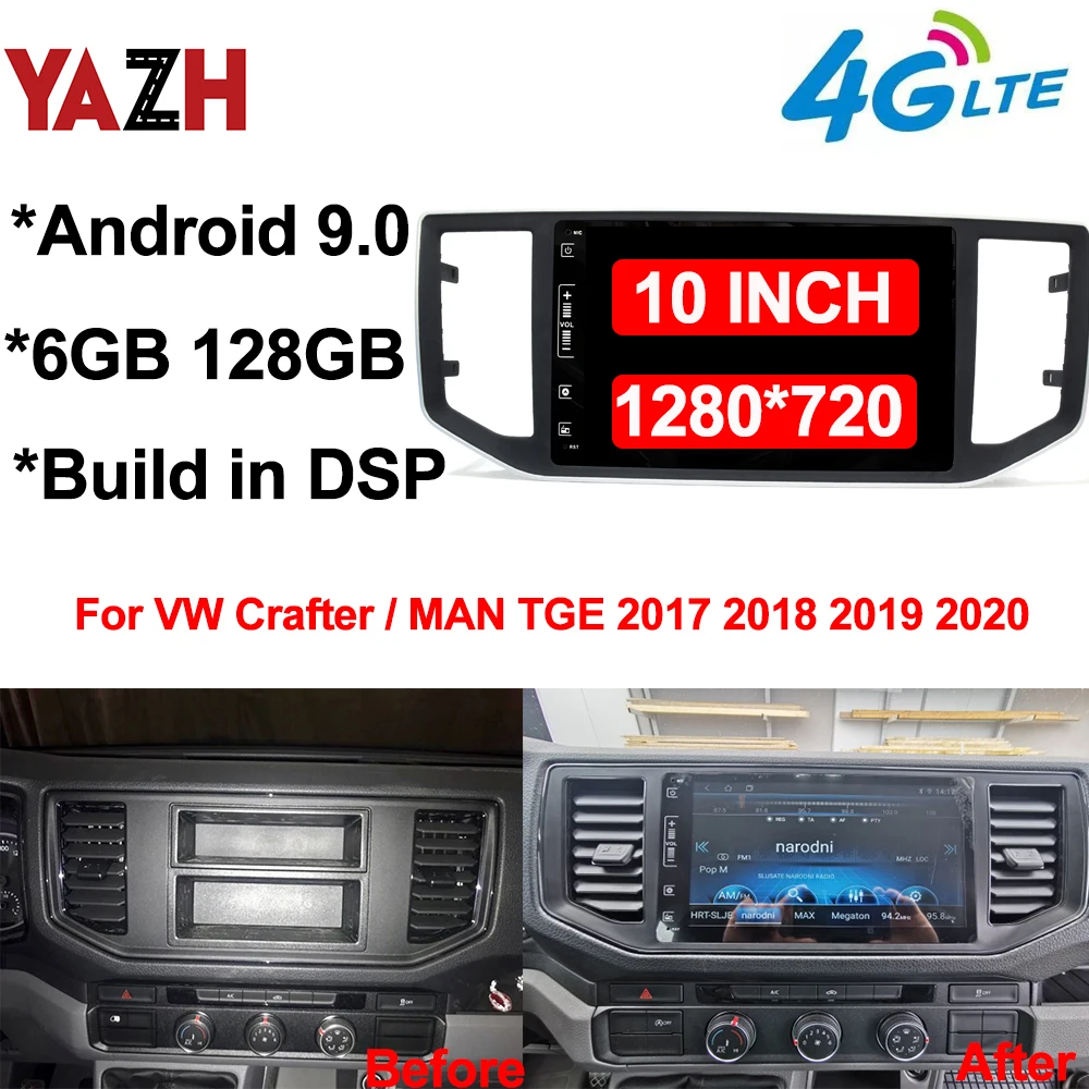 Автомагнитола для VW Crafter / MAN TGE 6 ГБ 128 Android головное устройство автомобиля с Bluetooth