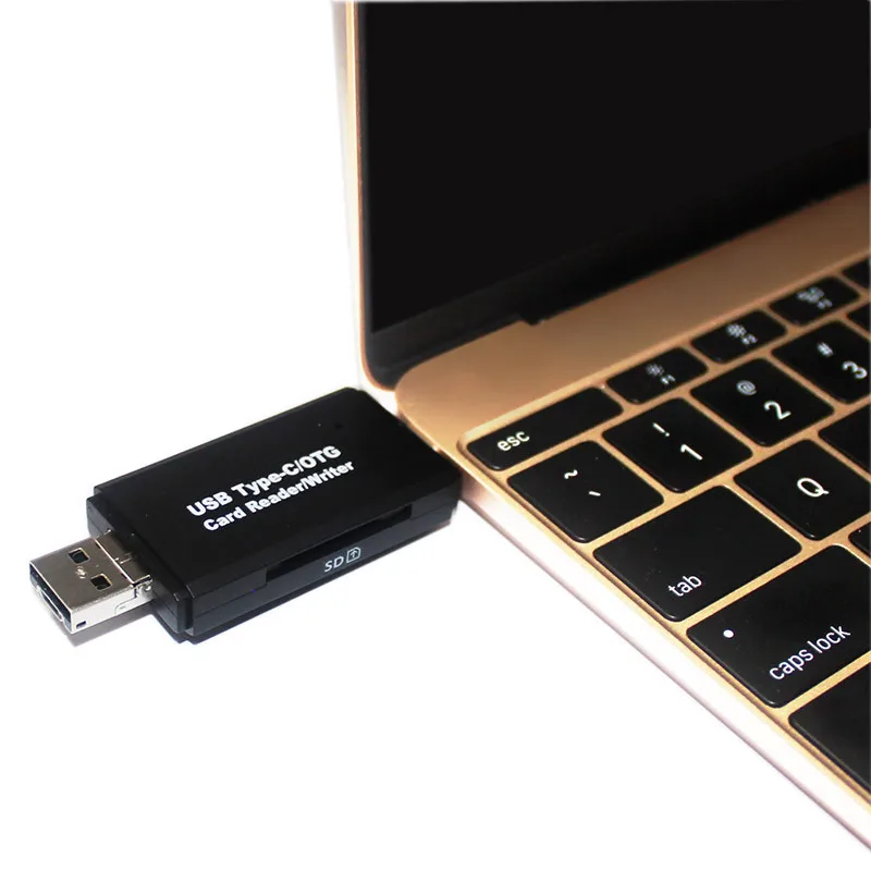 Многофункциональное устройство чтения карт памяти типа C и micro USB и USB 3 в 1 OTG Устройство чтения карт памяти Высокоскоростное USB 2.0 TF / SD для ПК Портативный компьютер