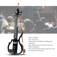 Полноразмерная скрипка 4/4 для начинающих студентов ж/Чехол, канифоль, лук, набор наушников
