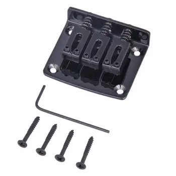 

Quality 3-string BLACK Top Loading Hard-tail Bridge for Cigar Box Guitars & More