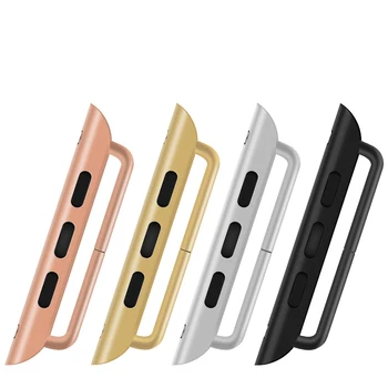 

Stainless Steel Silver Alloy Gold Connector Case for Apple Watch Series 5 4 3 2 1 Replacement Belt Accessory