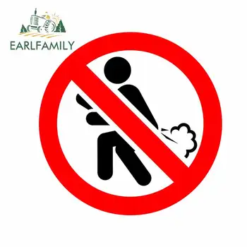

EARLFAMILY 13cm x 12.7cm for No Fart Camper Truck Decal Vinyl Car Sticker Anime Waterproof 3D Fashion Occlusion Scratch Decor