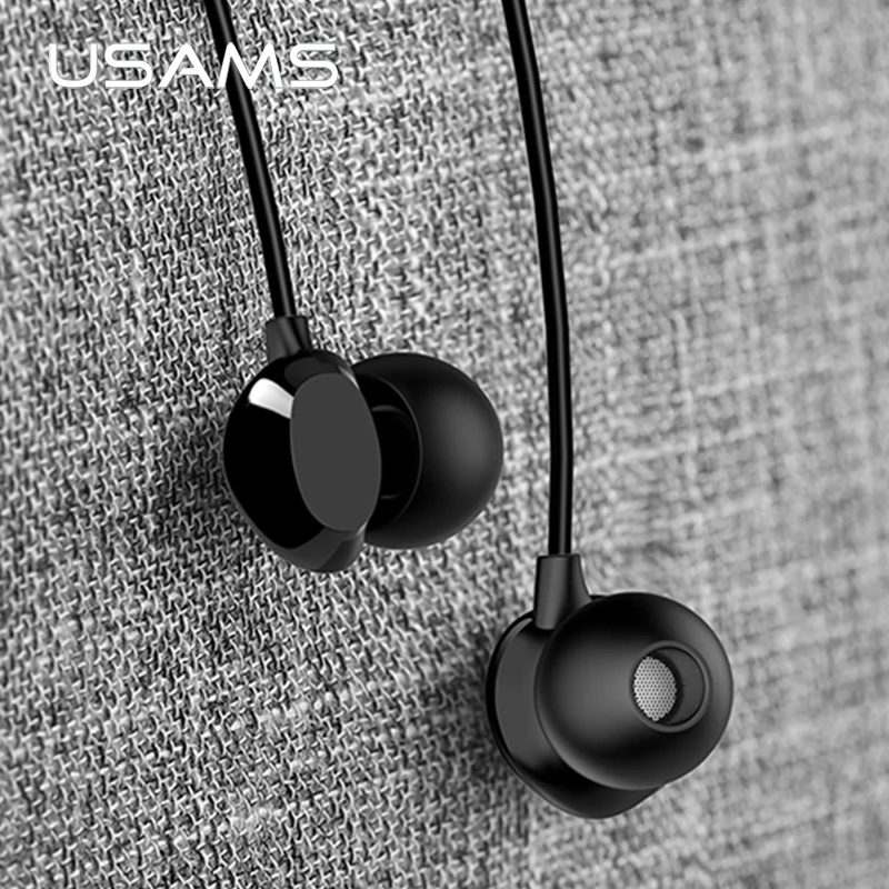 USAMS 3 5 мм аудио наушники Металл Hifi стерео гарнитура проводные для iphone 6 6s Samsung Huawei