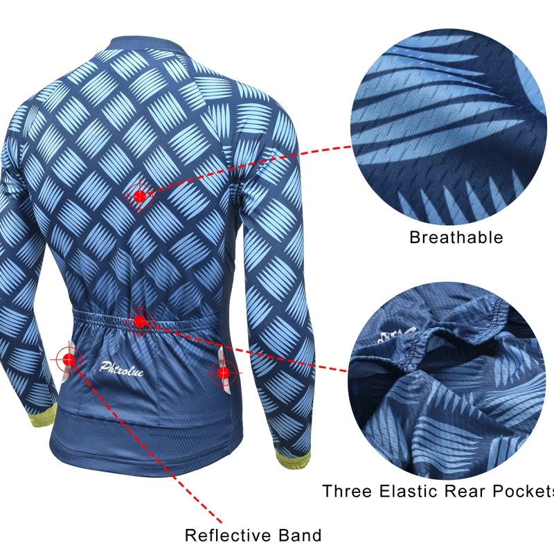 Phtxolue Pro Cycling Clothing Men Long Sleeve Cycling Jersey Set Spring Mtb Bike Wear Bicycle Clothes Ropa Maillot Ciclismo