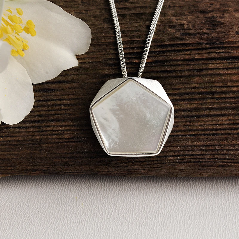 925 Sterling Silver North European Style Geometric Angles Design Fine Jewelry Pendant without Necklace for Women silver pendant silver necklace charms