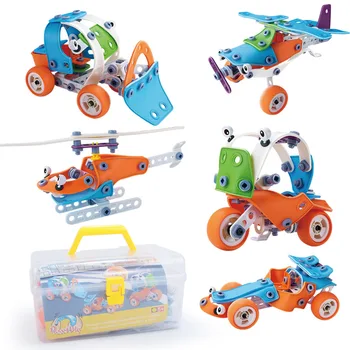 

New soft rubber building blocks disassembly robot children's toys puzzle DIY car boy education toys for xmas gifts