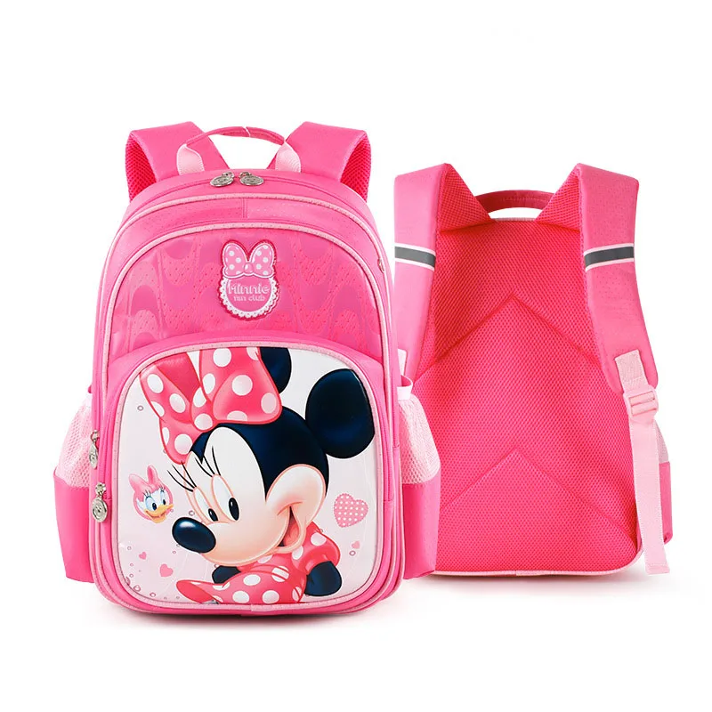 PINK Disney школьный рюкзак, новая Начальная сумка для мужчин и женщин, Детский рюкзак, водонепроницаемый рюкзак, Микки, Минни Маус, мультяшная Мода - Цвет: PINK