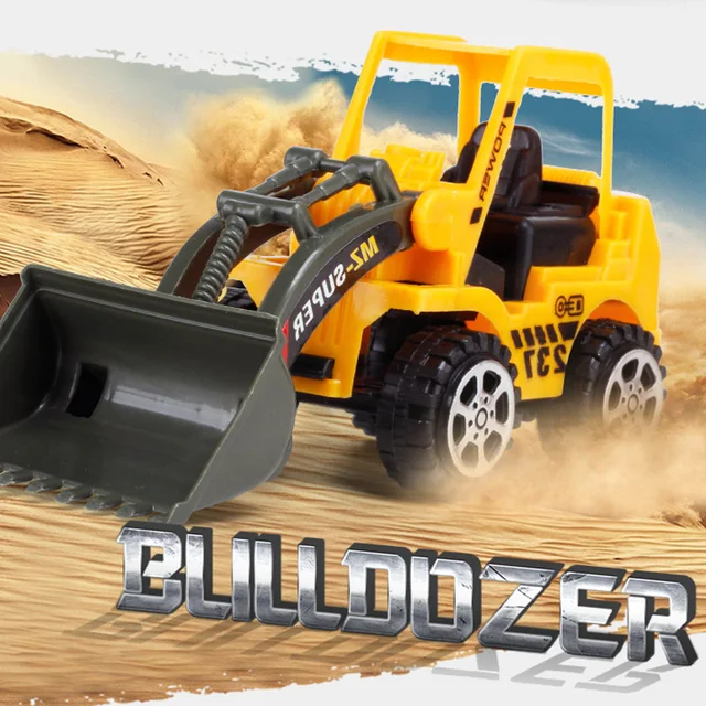 6 Styles Mini Diecast Plastic Construction Vehicle Engineering Cars Excavator Model Toys For Children Boys Gift 4