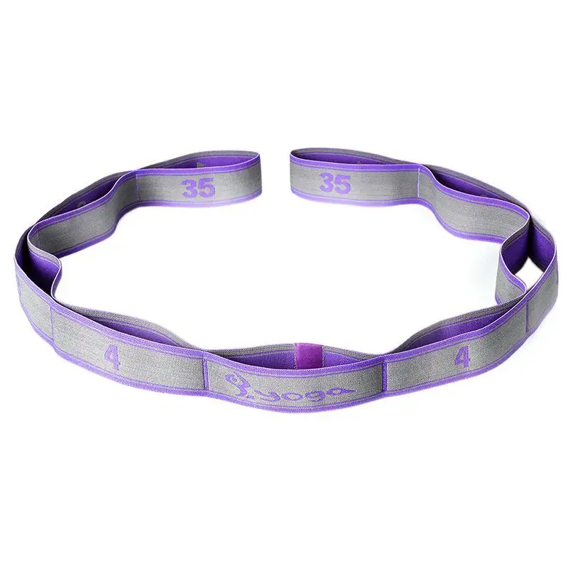 purple GloryStar Эластичная Лента Йога Фитнес Эластичная лента 9-петля тренировочные натяжения Ленты Сопротивление упражнения растяжения полосы для занятий спортом - Цвет: purple