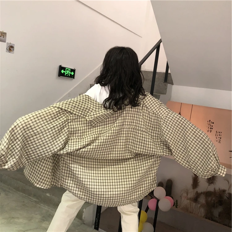Mazefeng новые летние женские Топы Блузки Весенняя длинная стильная блузка рубашка клетчатая шифоновая блузка рубашки в уличном стиле корейский стиль