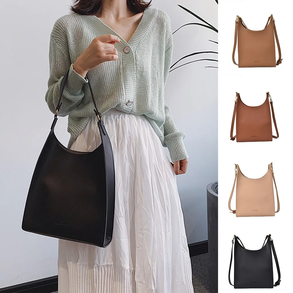 Женская сумка, сумка через плечо, новинка, большая вместительность, модная, универсальная, кожаная, простая, дикая, темпераментная, повседневная, H1