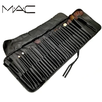 

MAC 32 pcs Makeup Set Powder Foundation Eye shadow Make Up Tools Cosmetics Soft Synthetic Hair With PU Bags