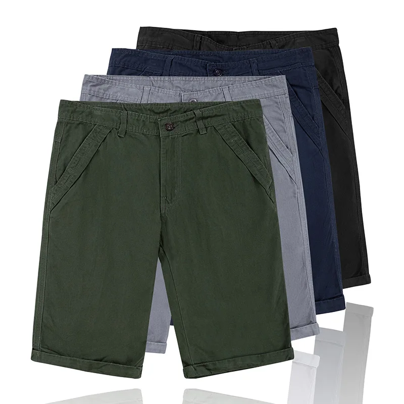 Pantalones cortos de verano de los hombres Harajuku Vintage algodón Simple sólido de corte recto pantalones cortos Hombre Slim Fit de moda Casual Hombre Pantalones cortos de ropa nueva