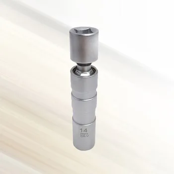 

Magnetic 12 Angle Spark Plug Sleeve Removal Tool 14mm 3/8 Drive Plug Magnetic Removal Tool Socket (Silver)