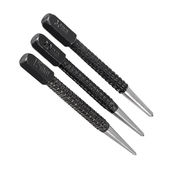 

3pcs High-carbon Steel Center Punch Set 10cm Non Slip Center Punch For Alloy Steel Metal Wood Marking Drilling Tool