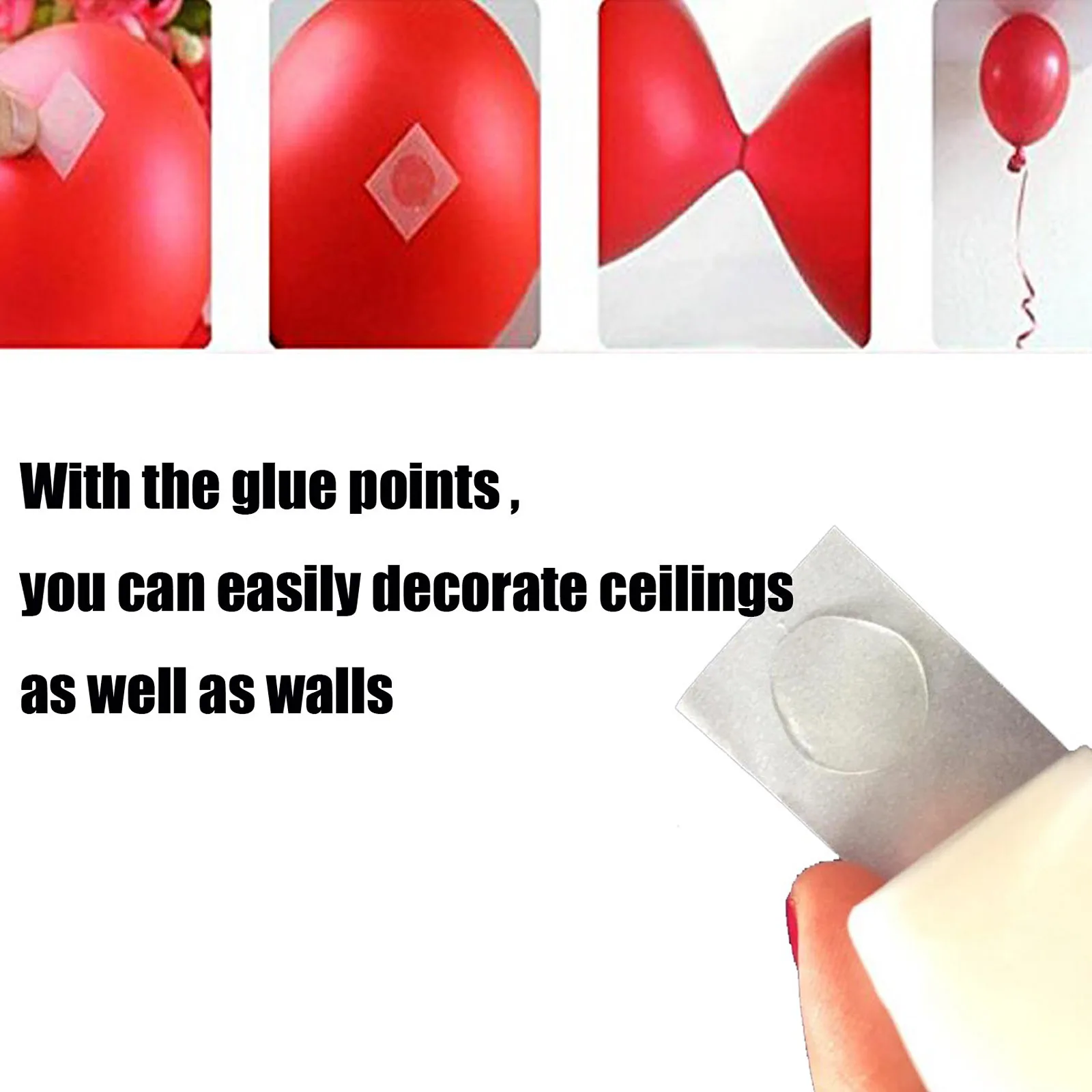5m Balloon Chain Tape Arch Connect Strip Balloon Link for Wedding Birthday Party Decor Clip & Glue Point
