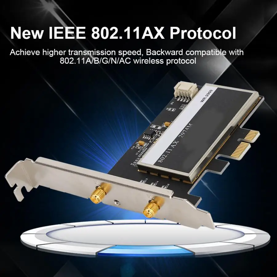 Для настольных ПК Intel AX200 WR-9200 2974M 2,4G/5G BT5.0 PCI-E беспроводная карта+ 2 шт 6DBi антенна