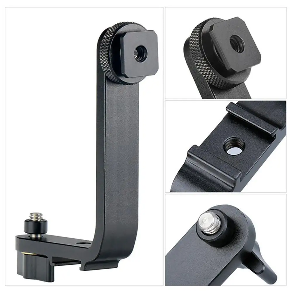 Микрофонная стойка L кронштейн ручка для камеры для монитора Gimbal светодиодный видео светильник крепление для микрофона с 2 холодными башмаками для DSLR камеры