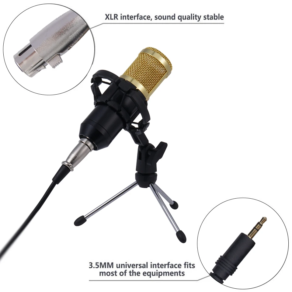 BM-800 Professional Condenser Microphone BM800 Microphone For Computer KTV Radio Braodcasting Singing Recording BM 800