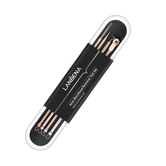 Rose Gold Acne Blackhead Comedone Pimple Belmish Remover Needles Face Beauty Skin Care Tools Black Head Removal Tool