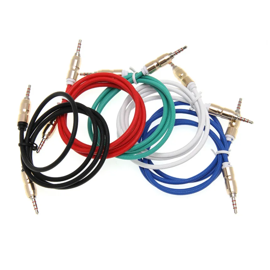 Aux Cable 3 5mm Jack Gold Plated Audio Cables for Computer Mobile Phone Speaker For Car Headphone Extension AUX Cord 100pcs