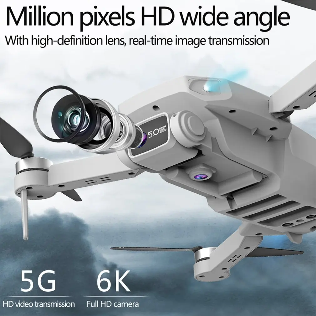 US $69.11 2021 New CS003 Rc Drone Gps 5G Wifi FPV Dron Brushless Motor Positioning Optical Flow Dual Camera 6K HD Foldable Quadrocopter