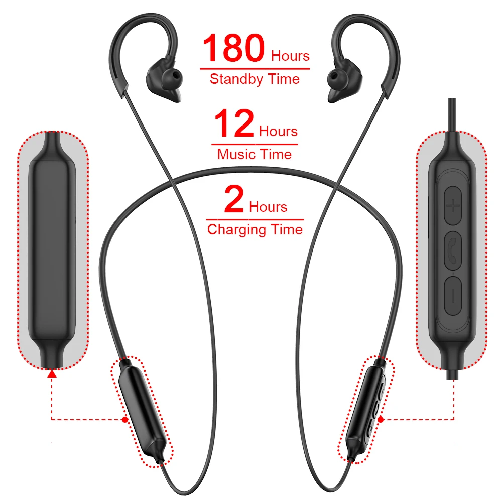 X1 Neck hanging stereo Earphone Wireless earpiece Gaming Headset Bluetooth Earbuds with Mic for iPhone Samsung Handsfree headset