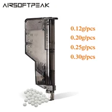 1000 Rounds/lot Airsoft Paintball BB Balls 0.12g/0.2g/0.25g/0.3g 155 Rounds BB Speed Loader Plastic Strike Ball Shooting Bullets