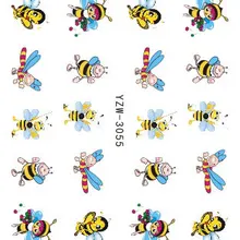 Алиэкспресс Лидер продаж экологически стикеры friendly стикер для ногтей роспись ногтей маленькая пчела YZW3054