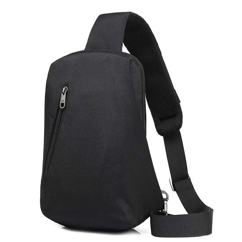 

2019 Solid Color Men's Chest Pack Outdoor Waterproof Anti-theft Multi-function Shoulder Messenger Bag Casual Travel Student Bag