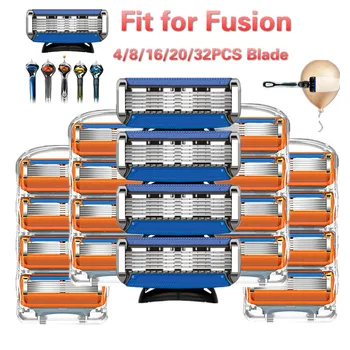 

Shaving Cassettes For Gillet te Fusion Replacement Heads 5 Layers Stainless Steel Men Razor Blade Straight Razor Men's Shaver