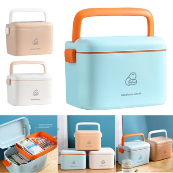 

Portable Home Care Medicine Box First Aid Box Multilayer Plastic Storage Box _WK