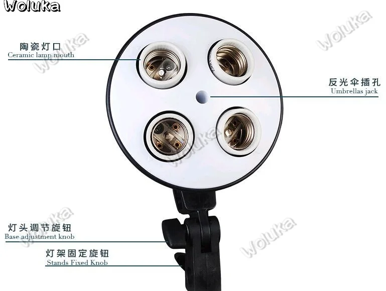 Photo stuido SoftBox set 3pcs light stand 3pcs light holder 3pcs softbox photo equipment softbox kit 4Lamps Socket CD50 T03 ZZ1